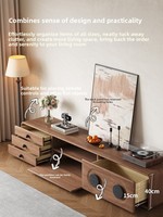 Meuble TV et Table Basse Artisanale TA267 Style Médiéval Mat pour Salon, Nouveauté 2026 Wabi-Sabi, Design Mural