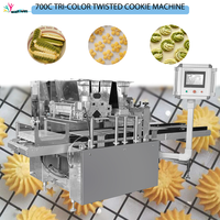 BNT-700C Extrudeuse de biscuits torsadés tricolores, extrudeuse de beurre automatique à oscillation, nouvelle, en acier inoxydable, multifonctionnelle