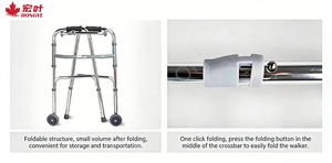 Andador de Aleación de Aluminio con Altura Ajustable HONGYE, con Neumáticos de PU de 5 Pulgadas para Personas Mayores, con Certificación Estándar Europea - Product Image 4