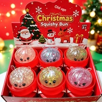 Jouet anti-stress à presser en forme de renne de Noël, avec perles scintillantes, mignon, à remontée lente, pour enfants