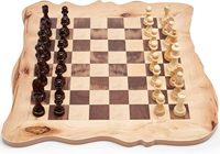 Échiquier en bois Eco Pinède Échiquier Rustique À La Main Jeu D'échecs Bureau Bureau Décoratif Cadeau Article