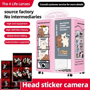 Customized Frame SLR Instant <b>Print</b> Photo Booth 21.5-inch Touch Screen Adjustable <b>Camera</b> Kiosk Machine Interactive WG-SSSG001 Int - Product Image 1