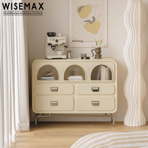 WISEMAX Modern Bedroom Storage Sidboard <strong>Cabinet</strong> with Glass Stainless Steel Living Room <strong>Cabinet</strong> for <strong>Drinks</strong> <strong>Display</strong> bar <strong>Cabinet</strong> - Product Image 5