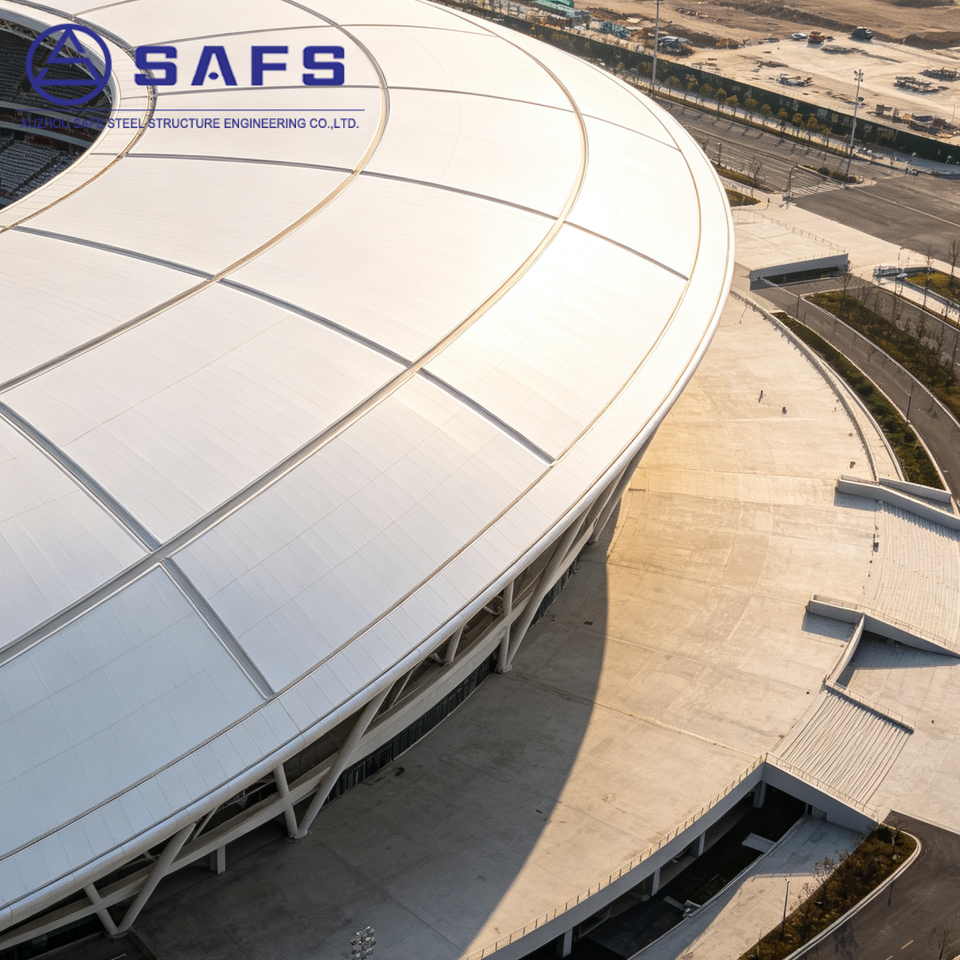 SAFS Steel Structure Stadium Roof Prefabricated Clear Span Football ...