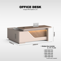 Bureau de direction avec un design minimaliste moderne et un rangement fonctionnel pour les espaces de travail professionnels