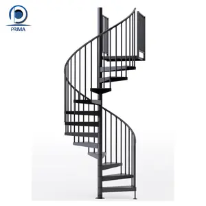Escalera flotante contemporánea Prima con peldaño de madera, larguero invisible, pasamanos de acero inoxidable, escaleras rectas