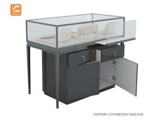 Moderno escaparate <span class=keywords><strong>de</strong></span> joyería <span class=keywords><strong>de</strong></span> <span class=keywords><strong>cristal</strong></span> y acrílico con iluminación LED <span class=keywords><strong>para</strong></span> tiendas al por menor centros comerciales o espacios comerciales elegante vitrina - Product Image 5