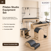 Ensemble d'équipements de studio de Pilates KANDO TECHNOLOGY, cinq options d'appareils, matériau en alliage d'aluminium, multifonctionnel pour studio de fitness
