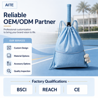 Sac de sport en nylon texturé bleu clair réutilisable et écologique avec logo personnalisé pour le rangement de cadeaux