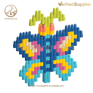 Fourniture d'usine en gros bricolage ABS ensemble de blocs de construction pas cher bricolage bloc de connexion jouets avec alphabet <span class=keywords><strong>math</strong></span>ématique blocs de construction carrés - Product Image 2