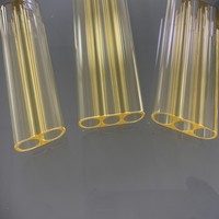 Cavité en verre jaune dopé au samarium Schott 7100 personnalisée par le fabricant, lampes à un/double/triple trou pour accessoires laser YAG