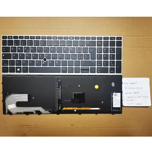 Teclado 850 G5 para <span class=keywords><strong>HP</strong></span> Elitebook, Diseño Italiano, con Retroiluminación y Puntero, Tecla Enter Grande, Marco Plateado, Teclado para Portátil <span class=keywords><strong>HP</strong></span> - Product Image 3