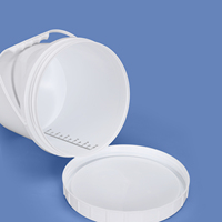 Seau en plastique PP de qualité alimentaire avec couvercle à vis, ligne graduée et poignée pour le stockage de la farine, des céréales et de l'avoine dans la cuisine