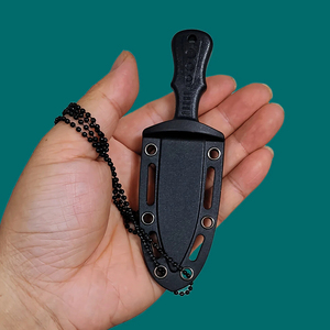 Outdoor camping stainless steel fruit knives pocket self-defense <b>small</b> straight knives portable necklaces mini knives - Product Image 4