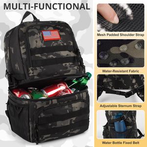 Custom Large Polyester Waterproof <b>Cooler</b> Thermal Insulated Soft Ice <b>Cooler</b> <b>Backpack</b> Fishing 24L Lunch Bag - Product Image 5