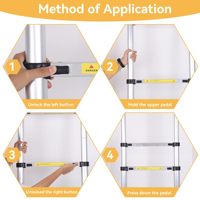 Échelle télescopique moderne en aluminium et acier de 26,2 pieds, légère, avec pieds antidérapants pour l'extérieur de la maison et l'entrepôt