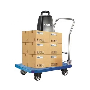 플라스틱 접이식 트롤리 핸드카트 유틸리티 운반 카트 - Product Image 6