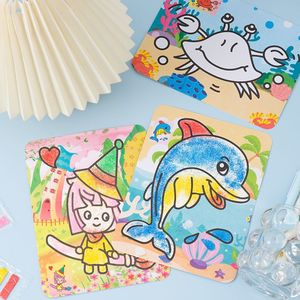 Kit de pintura de arena de dibujos animados para niños, actividad educativa de arte en papel para manualidades, de 4 a 6 años - Product Image 3
