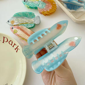 مشبك شعر نسائي كبير من Yi YHJ بطول 11 سم بتصميم كرتوني مرح على شكل سمكة وحيوان بحري من الأسيتات، مشبك شعر مخصص مع توصيل سريع - Product Image 6