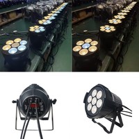 Lampu panggung daya tinggi 7x40w, lampu panggung kekuatan tinggi warna putih hangat atau putih dingin atau WW + CW 2 dalam 1, lampu par led dmx par 64