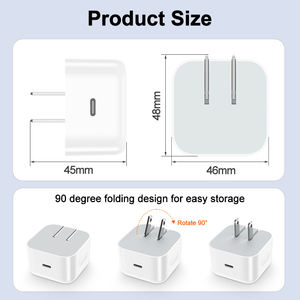 Chargeur mural USB-C 40W PD, prise pliable UK/EU/US, adaptateur d'alimentation à charge ultra rapide pour 16/15/14/13 Pro Max - Product Image 2