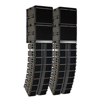 Système audio PA professionnel LA-212 avec enceintes line array double 12 pouces, barre de suspension, et subwoofer passif 18 pouces pour scène