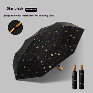 Paraguas Automático de 16 Varillas con Protección UV Solar, Plegable en 3 Secciones, Diseño Fresh Heart, Reforzado y Resistente al Viento - Product Image 6
