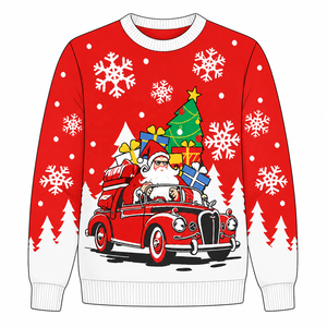 Fashion Style Custom Wholesale Funny Holiday Winter Christmas Sweater Family Pattern Jacquard Print New Year <strong>Jumper</strong> Ugly Knitted - Product Image 1