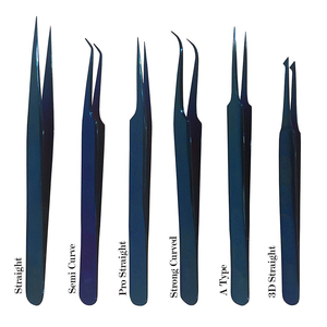 Nouvelle conception de pince à épiler pour extensions de cils à pointe fine, poignée personnalisée avec logo, matériau en acier inoxydable - Product Image 1