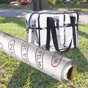 Roll <span class=keywords><strong>Film</strong></span> <span class=keywords><strong>PVC</strong></span> Transparan Biru Lembut dan Fleksibel Plastik Super Jernih untuk Sampul Buku, Tirai, Taplak Meja, Fitur Larut Air - Product Image 1