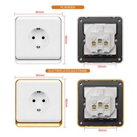 Certification SASO GCC Arabie Saoudite Ghana Nigéria Kenya Royaume-Uni – Prises et interrupteurs électriques – Ensemble de prises et interrupteurs 1, 2 et 3 modules