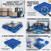 Palette en plastique réutilisable FUGU pour entrepôt industriel et stockage