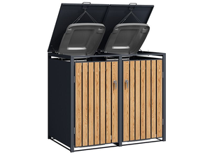 <span class=keywords><strong>Abri</strong></span> <span class=keywords><strong>pour</strong></span> poubelle à roulettes en acier métallique à double porte, <span class=keywords><strong>pour</strong></span> extérieur, jardin, <span class=keywords><strong>abri</strong></span> <span class=keywords><strong>pour</strong></span> poubelle, parc, <span class=keywords><strong>poubelles</strong></span> de parc - Product Image 6