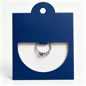 Eco-friendly Jewelry <b>Boxes</b> With Necklace Ring Display Cards Custom Gold Logo For <b>Small</b> Gift Storage - Product Image 1