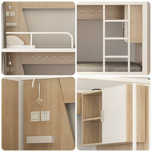 <span class=keywords><strong>Lit</strong></span> superposé moderne pour auberge <span class=keywords><strong>de</strong></span> jeunesse et dortoir scolaire, avec cadre en fer épaissi et renforcé, haute et basse, pour usage commercial - Product Image 3