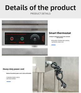 Meilleures ventes, directement de l'usine : Réchaud électrique sur pied à 4 compartiments isolés, <span class=keywords><strong>chauffe</strong></span>-rapide, 220V, pour buffet et présentation alimentaire - Product Image 5