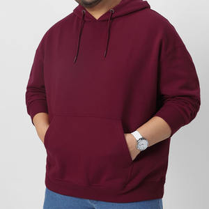 Sudadera con Capucha Lisa al por Mayor, Personalizable, Estilo Urbano, Oversize, Básica, de Algodón Mezclado, para Hombre, Cálida, de Invierno, Tallas Grandes - Product Image 6
