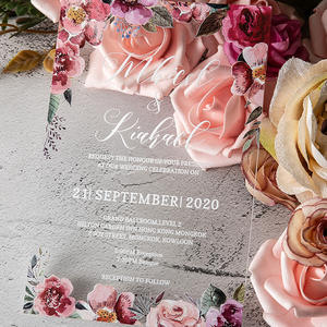 بطاقة قائمة Lucite أكريليك شفافة مخصصة من بلوري بلوري - Product Image 4