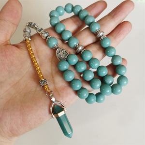 <span class=keywords><strong>Chapelet</strong></span> musulman en pierre lumineuse Tasbih, perles de prière, Islam misbaha 33 66 99 perles islamique subha masbaha - Product Image 6