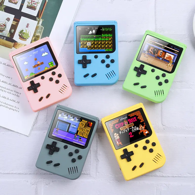 500 in 1 Retro Video Game player Support Two Players 8 Bit 3.0 Inch Colorful LCD Mini Handheld Macaroon Game Console