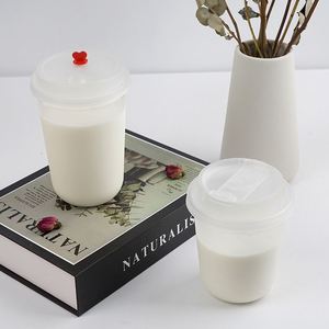 Factory Customized 650ml Foam Tea U-Shaped PP <b>Cup</b> a Frosted Transparent <b>Plastic</b> <b>Cup</b> With Lid - Product Image 2