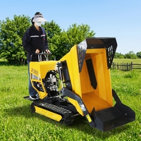 Mini Trattore Cingolato con Motore Diesel e Benna da 0,12m per Lavori Agricoli - Dumper Cingolato ad Alta Efficienza