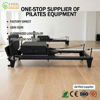 2026 Coral OEM Hochwertiger schwarzer Reformer Pilates Tower – Professionelles Tower-Bett aus Aluminium für Pilates-Reformer-Geräte