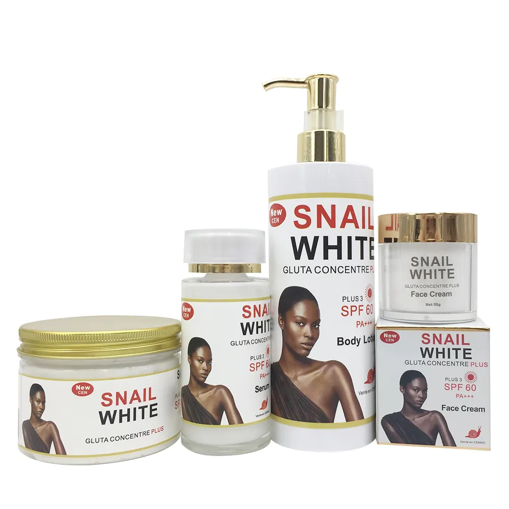 Body Diamond Set Snail White Gluta Concentre Whitening Snail Skin Care Set Powerful Pigmentation Lightener Remove Black Spots