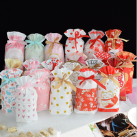 Sac OPP anti-humidité avec cordon de serrage pour l'emballage de nougat et de friandises, 100 pièces MOQ, pour cadeaux et artisanat