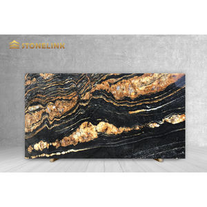 Granito Taurus Negro Cósmico Stonelink, Granito Magma Dorado con Vetas Doradas Naturales, Losas Grandes para Decoración de Paredes de Salas de Estar - Product Image 2