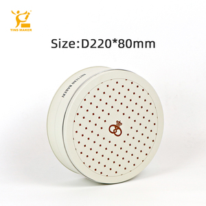 D220 * 80Mm An Toàn Thực Phẩm Vòng Cookie <span class=keywords><strong>Tin</strong></span> Có Thể Hộp Kim Loại Cho Sô Cô La Và Nhai Kẹo Cao Su Làm Từ Tinplate - Product Image 2