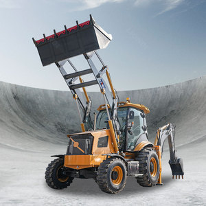 Matériel de terrassement de haute qualité, mini tracteur agricole 4x4 avec chargeur frontal et pelle rétrocaveuse à vendre - Product Image 5