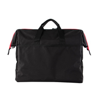 Sac à outils d'électricien robuste en tissu Oxford, organisateur multi-poches, sac de réparation portable à large ouverture avec bandoulière réglable