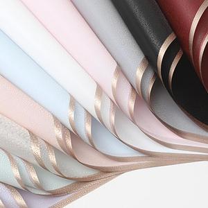 Vật Liệu Nhựa Vàng Cạnh Bó Không Thấm Nước Gói Hàn Quốc Tờ Giấy Cho Hoa - Product Image 2